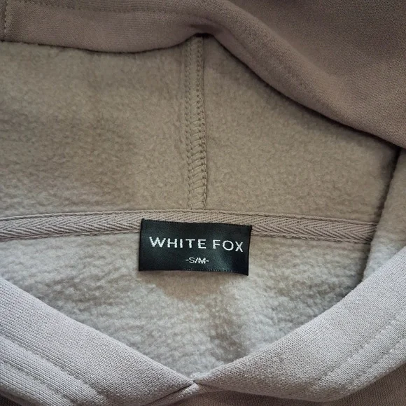 White Fox Boutique Hoodie “Cinnamon” Taupe (Size S/M) - Picture 3 of 6